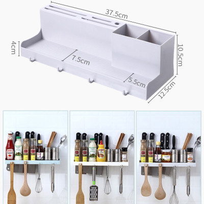 Kệ Đựng Gia Vị Nhà Bếp 4 Móc Treo Tường Thoát Nước (Màu ngẫu nhiên)