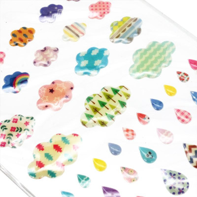 Sticker Mây, Giọt Nước Và Cây - APLI 14605