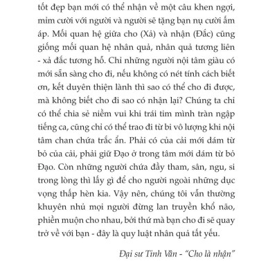 Cho Là Nhận - Dưỡng Tâm