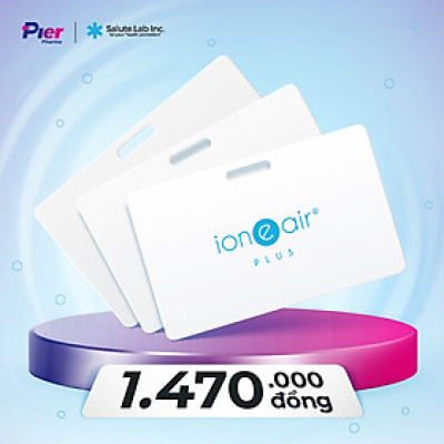 Combo 03 Thẻ lọc không khí - khử mùi ion e air Card Plus - Hàng chính hãng