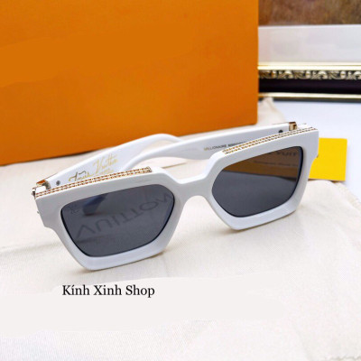 Kính râm, Kính mát nam nữ Mắt vuông viền vàng cao cấp