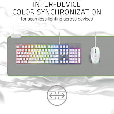 Razer Goliathus Extended Chroma Thảm lót chuột chơi game mềm cung cấp bởi Razer Chroma (Mercury/Quartz) - Hàng nhập khẩu