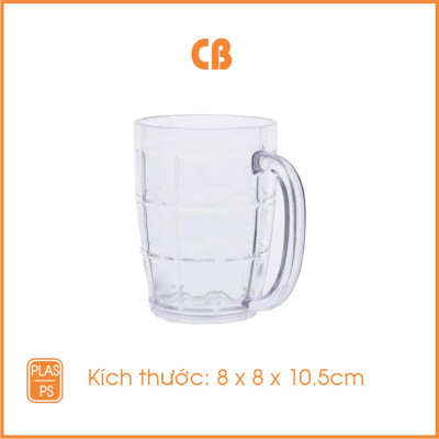 [CHÍNH HÃNG] Combo 10 Ly nhựa trong suốt nhỏ Gia đình có quai – bền đẹp, an toàn, tiện lợi