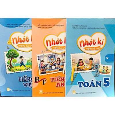 Sách - ( combo 3 cuốn ) Nhật kí ngày hè vui  toán - tiếng việt - tiếng anh 5