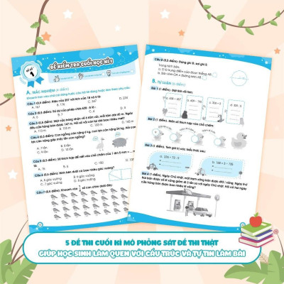 Sách - Bộ Đề Ôn Luyện Và Kiểm Tra Toán Lớp 3 - Combo 2 Tập - Megabook