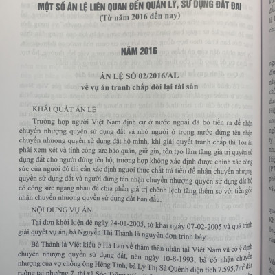 Luật đất đai năm 2024 và án lệ giải quyết vụ án, vụ việc về đất đai trong thực tiễn xét xử