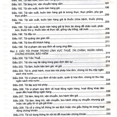 Phương Pháp Định Tội Danh Với 538 Tội Danh Trong Bộ Luật Hình Sự Năm 2015, Được Sửa Đổi, Bổ Sung Năm 2017