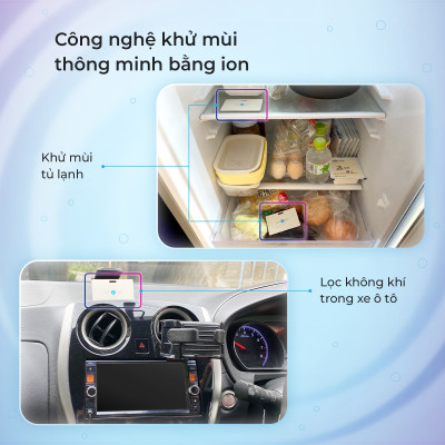 Combo 03 Thẻ lọc không khí - khử mùi ion e air Card Plus - Hàng chính hãng 