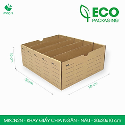 MKCN2N - 30x20x10 cm - 20 khay giấy carton chia ngăn - Khay đựng đồ linh kiện, văn phòng phẩm