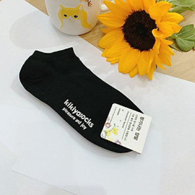 Tất vớ nữ cổ thấp basic cotton Kikiya cao cấp Hàn Quốc W-A-030