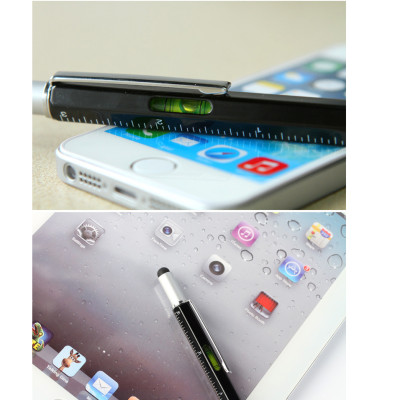 Bộ 2 Cây Bút Bi 6 in 1 Đa Chức Năng Đầu Bút Cảm Ứng Chạm Màn Hình Tích Hợp Tua Vít Tiện Lợi (mực đen) - Hàng Chính Hãng