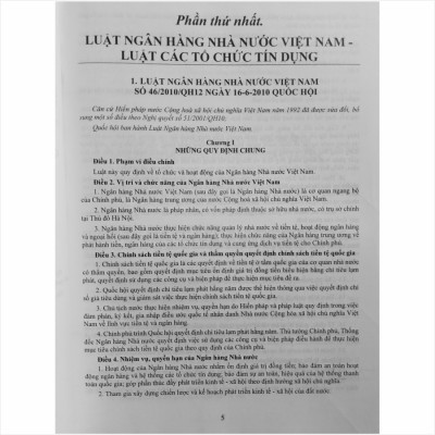 Sách Luật Ngân Hàng Nhà Nước Việt Nam – Luật Các Tổ Chức Tín Dụng – Quy Định Mới về Thanh Tra, Kiểm Soát, Xử Phạt Vi Phạm Hành Chính - V1814D