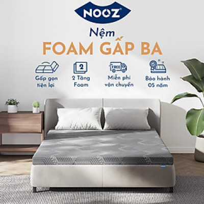 Nệm Foam Gấp Ba NOOZ Home Goods Mattress Tiêu Chuẩn CertiPUR-US Ruột Đệm Cao Su Non Gấp Gọn Tiện Lợi