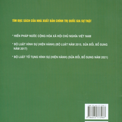 Hình Phạt Tiền Trong Pháp Luật Hình Sự Việt Nam Và Thực Tiễn Áp Dụng (Sách Chuyên Khảo)