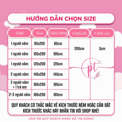 Nệm Cao Su Tổng Hợp Chần Gòn Diamond 3cm Đủ Size ( Giao Màu Ngẫu Nhiên ) Tặng Kèm Drap Nệm