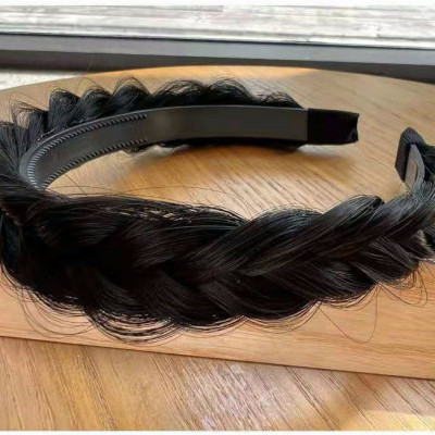 Bờm tóc tết thắt bím tóc giả xương cá phong cách tự nhiên