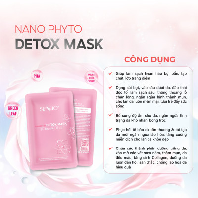 Mặt nạ sủi bọt thải độc Sennio Nano Phyto Detox Mask dưỡng ẩm trắng da gói 5ml SNO 808-1