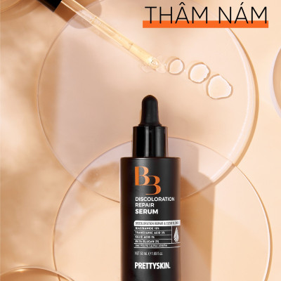 Serum xóa mờ thâm nám, ngừa lão hóa, cấp ẩm và mềm da Pretty Skin B3 Discoloration Repair 50ml