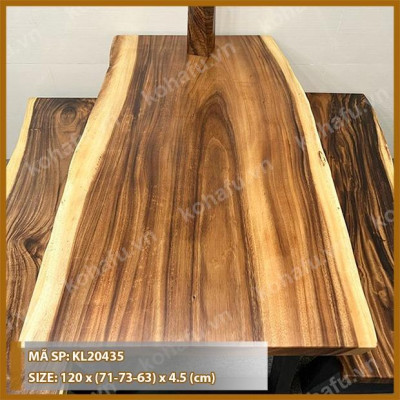 MẶT BÀN ĂN DÀI 1.2M GỖ NGUYÊN TẤM ME TÂY TỰ NHIÊN HIỆN ĐẠI - KL20435