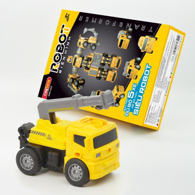Đồ Chơi DUKA: Robot Biến Hình – Xe Cẩu/Xe Xúc/Xe Bồn/Xe Ben/Xe Trộn Bê Tông