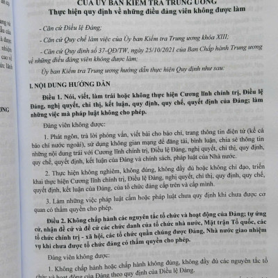 Sách Cẩm Nang Công Tác Đảng Ở Cơ Sở và Quy Định Mới về Kiểm Tra, Giám Sát, Kỷ Luật Đảng - V2534D