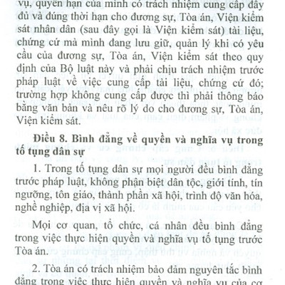 Bộ Luật Tố Tụng Dân Sự  Nước Cộng Hòa Xã Hội Chủ Nghĩa Việt Nam