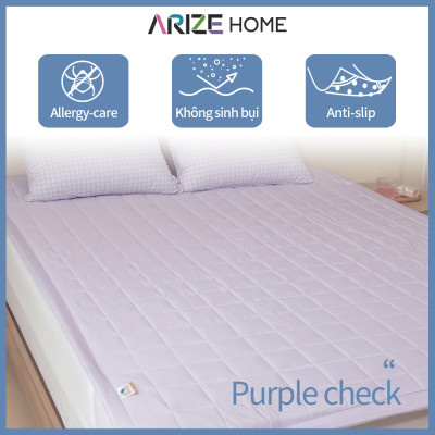 Tấm Bảo Vệ Nệm Arize Vải Microfiber Nhiều Màu, Chần Bông Vuông 1.1mx2.1m, 1.6mx2.1m, 1.8x2.1m