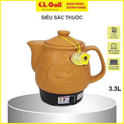 Ấm Sắc Thuốc Gali GL-1802 GL-1800 GL-1801 GL-1821 GL-1822 GL-1805 GL-1815. Dung tích 3,3L-4L, đa chức năng nấu các loại thuốc Bắc, Nam, Thảo Dược,... thân bằng gốm sứ cao cấp chịu nhiệt tốt. Bảo hành chính hãng. Siêu Sắc Thuốc, Ấm Nấu Thuốc