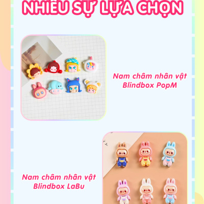 Nam châm siêu mạnh hít tủ lạnh Dola Home Baby khóc, hộp mù blind box, đính thời khóa biểu, sticker, giấy note, decor phòng ngủ