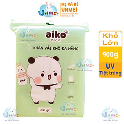 (Túi Lớn Tiết Kiệm) Khăn Khô, Khăn Vải Khô Đa Năng Aiko Bịch 900g (KT:13,5x19cm)