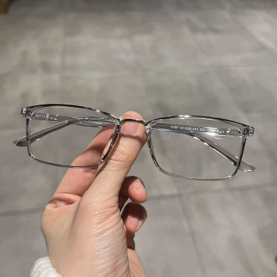 Kính gọng Mắt vuông form nhỏ trong suốt