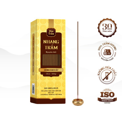 Nhang Trầm Cao Cấp – Hộp Vàng | Bảo Trầm – Nhang Thơm Thanh Tịnh – Sạch – Tự Nhiên