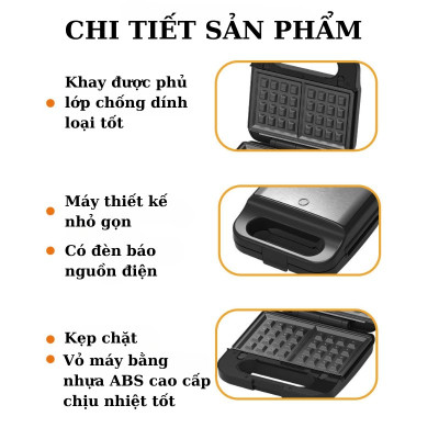 Máy kẹp nướng bánh mì đa năng 3IN1 SOKANY SK-08078 khay chống dính cao cấp dễ dàng vệ sinh, tiện dụng cho mọi gia đình - HÀNG CHÍNH HÃNG - DELIYA