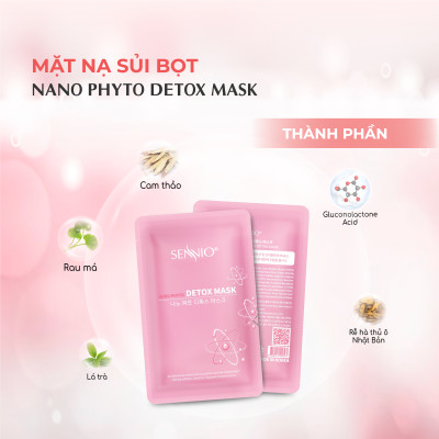 Mặt nạ sủi bọt thải độc Sennio Nano Phyto Detox Mask dưỡng ẩm trắng da gói 5ml SNO 808-48