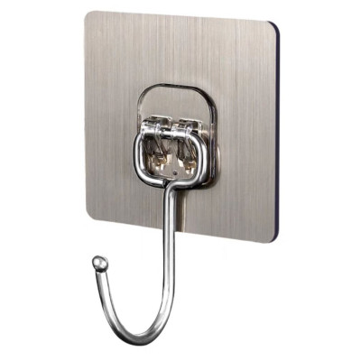 Móc dán nhựa inox siêu dính dán tường treo đồ dùng nhà bếp phòng tắm bàn làm việc, trang trí decor nhà cửa - 5 móc - 10 móc