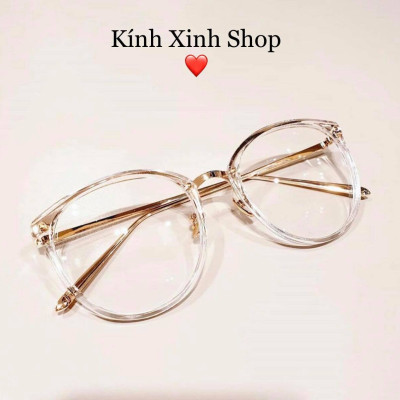 Kính Mắt tròn gọng kim loại chống bức xạ, ánh sáng xanh cao cấp cho Nam và nữ