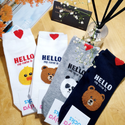 Tất vớ nữ cổ ngắn hình thú Kikiya cao cấp Hàn Quốc W-A-007