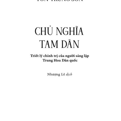 Sách - Chủ nghĩa tam dân (Nhã Nam HCM)