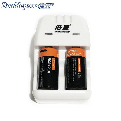 Bộ Sạc Pin Doublepow DP-K06 Kèm 02 Pin Sạc DP-CR123A 650mAh Cao Cấp - Hàng Nhập Khẩu