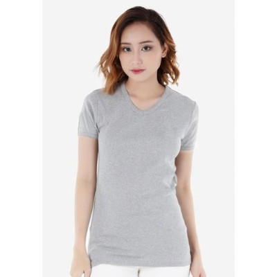 Áo Phông Cổ Tim Giá Rẻ Vải Dày Mịn 24h