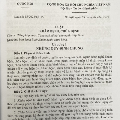 Luật Khám Bệnh, Chữa Bệnh Và Các Văn Bản Hướng Dẫn Thi Hành 