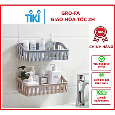 Kệ Nhựa Dán Tường Đựng Vật Dụng Nhà Tắm GroFa - Chính Hãng (Giao màu ngẫu nhiên)