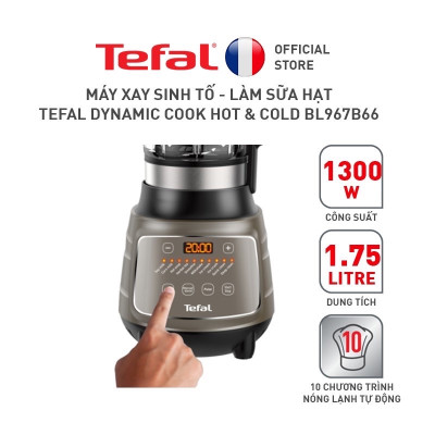Máy làm sữa hạt, xay sinh tố và nấu đa năng Tefal BL967B66, 1300W, 1.75L - Hàng chính hãng