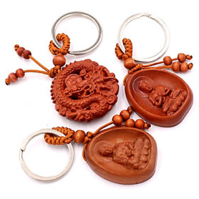 Combo 3 móc khóa phật A Di Đà - Đại Nhật Như Lai - Rồng Phong Thủy - an khang, thịnh vượng