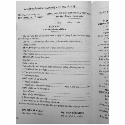 Sách Nghiệp Vụ Văn Thư Lưu Trữ – Quy Định Thời Hạn Bảo Quản Hồ Sơ, Tài Liệu Hình Thành Trong Hoạt Động Của Cơ Quan, Tổ Chức, Doanh Nghiệp - V2254T