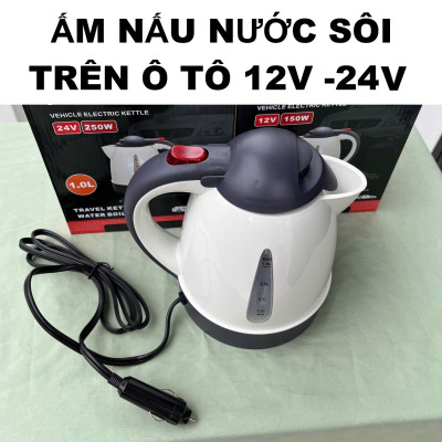 ẮM Đun Nước Sôi Cho Ô Tô 12V/24V Siêu Nhanh – Pha Mì, Pha Trà, Cà Phê Rất Dễ Dàng Khi Đi Đường VÒI PHUN NƯỚC