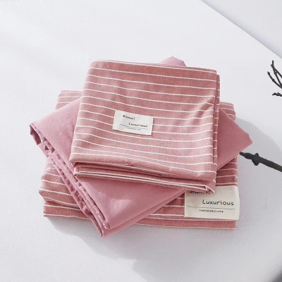 Bộ chăn ga gối cotton tici kẻ LIDACO cao cấp (Nhiều mẫu lựa chọn)