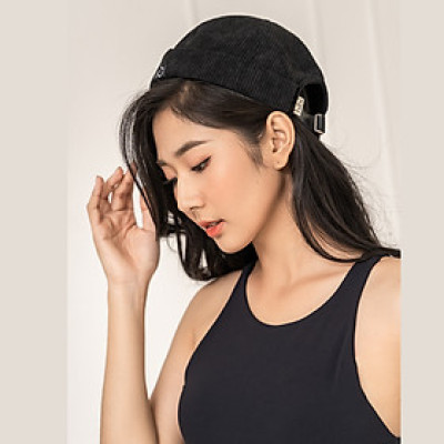 Nón không vành Hibi Sports A008 thêu 2D chữ basic, vải nhung tăm cao cấp