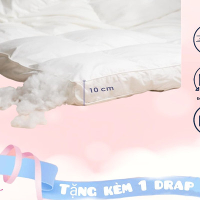 Nệm Topper Dày 9cm 5cm Cao Cấp Chuẩn Khách Sạn 5 Sao Tấm Làm Mềm Nệm Topper Toper Nệm Đệm Tấm Bảo Vệ Nệm Miếng Lót Nệm Topper Trải Giường Tấm Đệm Toper 