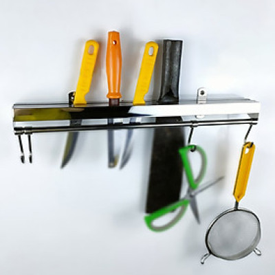 Vắt Dao Inox Cài Dao Treo Khăn Vật Dụng Nhà Bếp - Gắn tường đa năng dài 50cm